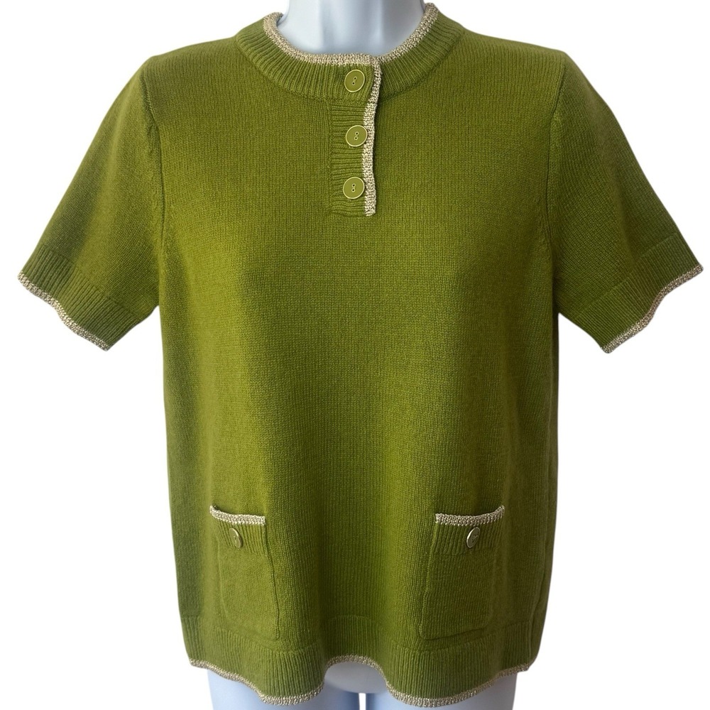 NEW Tuckernuck Robbie Sweater Olive Green Wool Blend Knit Old Money Luxury S - Picture 2 of 11